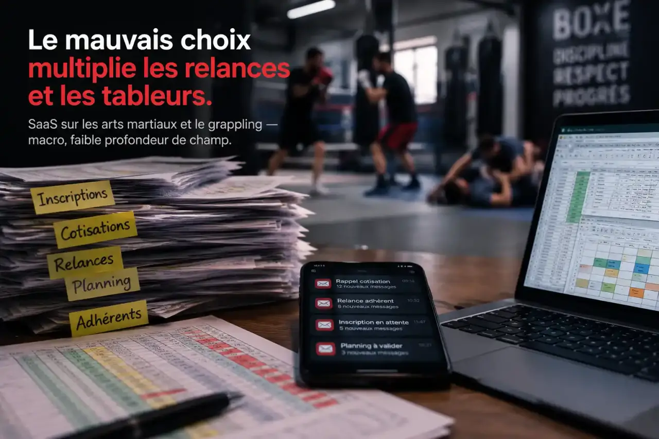Logiciel de gestion pour club de boxe : le mauvais choix multiplie les relances et les tableurs