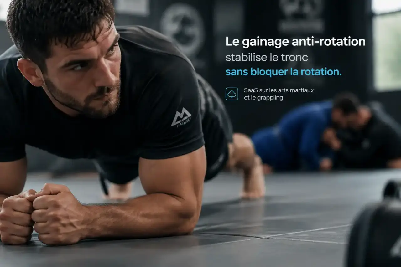 Le gainage anti-rotation stabilise le tronc sans bloquer la rotation