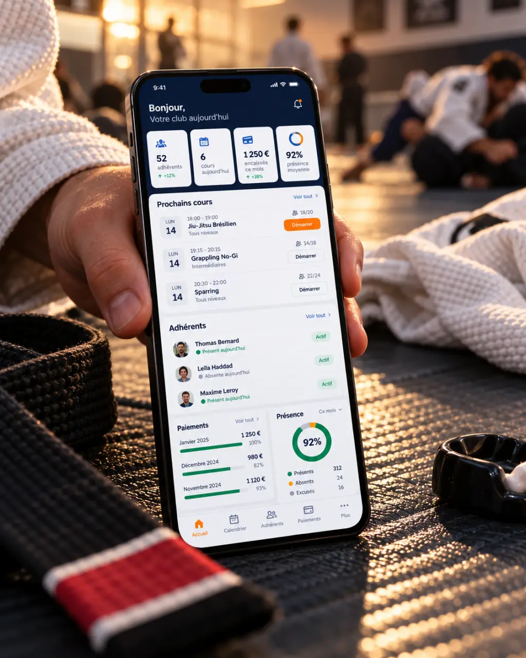 Une application gratuite pour gérer un club de sport, du calendrier aux paiements