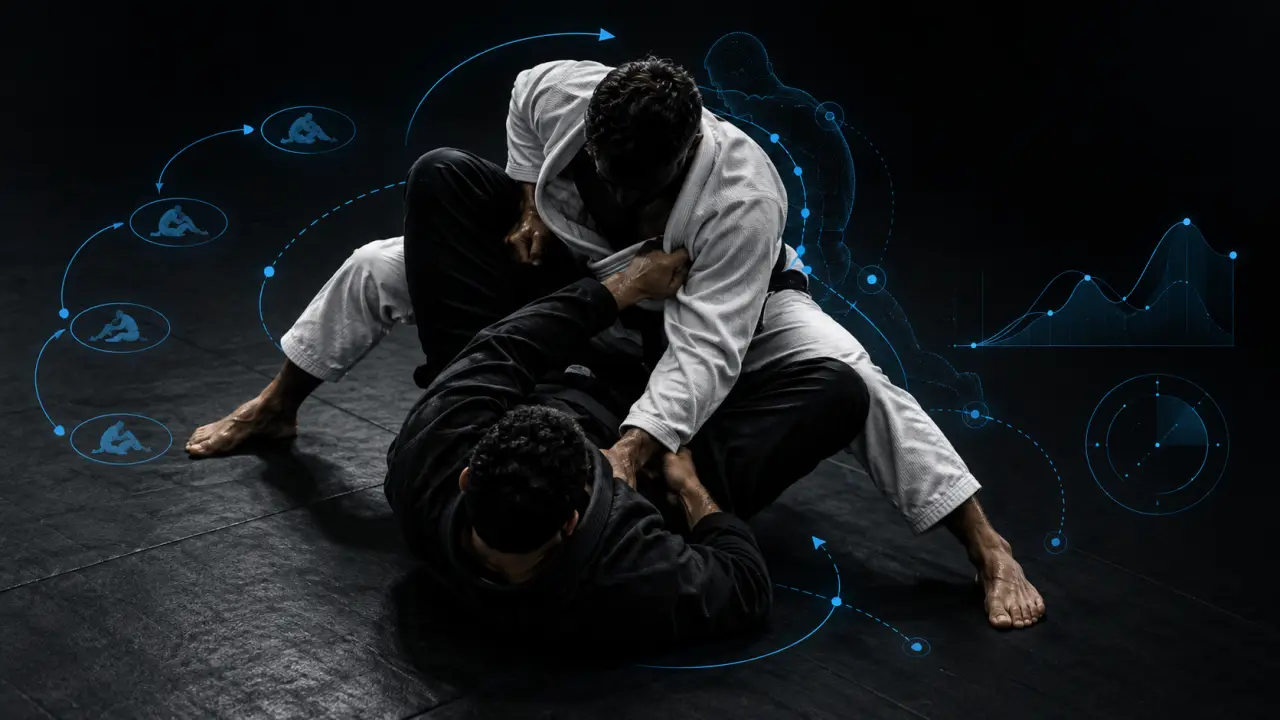 Tableau de bord analytique consacré à la progression en grappling